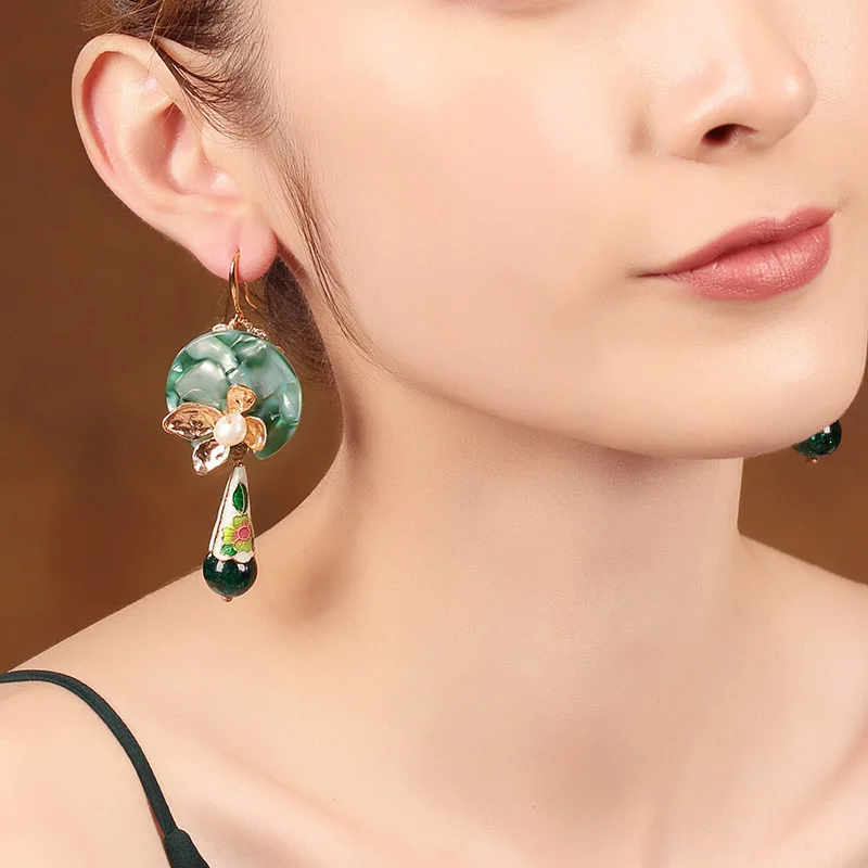 Серьги Винтаж изделий 925 серебряный крючок для подвешивания Невеста подарок