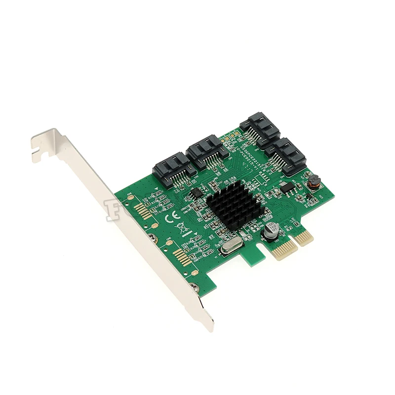 PCI e для SATA 3 0 4 порта Плата расширения 6G адаптер конвертер карта Marvell 88SE9215|Платы