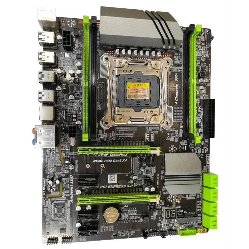 X99 LGA2011-3 материнская плата для Intel I7 E5 4-канальный DDR4 2133/2400/2800 32G RAM NVME SSD M.2 SATA2.0 USB3.0