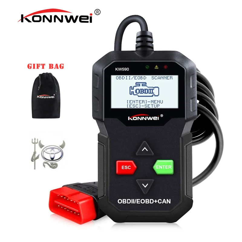 

OBD2 Scanner KONNWEI KW590 OBD 2 Auto Diagnostic Tool Car Tools Russian Language OBD 2 Auto Scanner Obd 2 Diagnostic Scanner