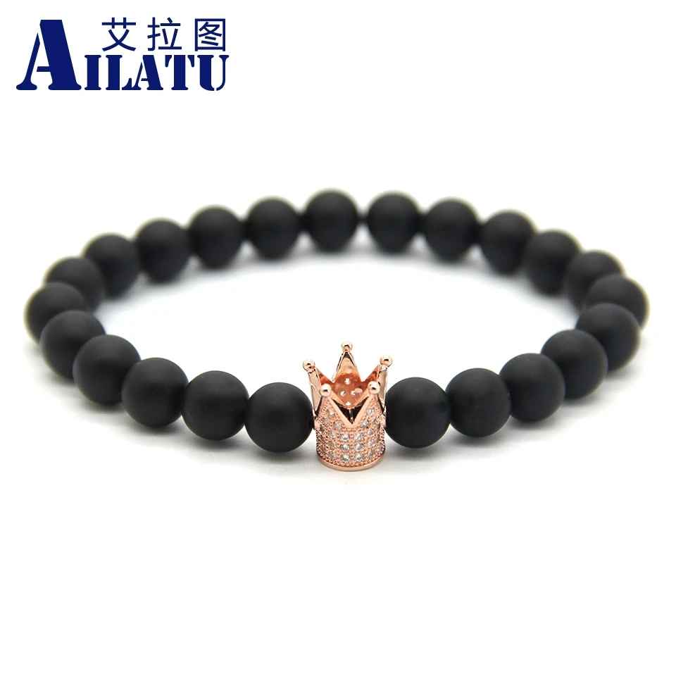 Ailatu Новый стиль Высокое качество ювелирные изделия 8 мм матовые стеклянные