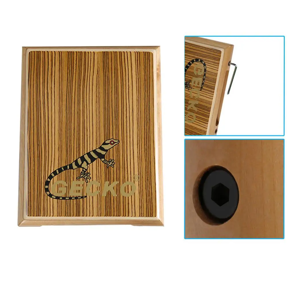 Ударная коробка GECKO Cajon для путешествий компактная деревянный плоский ручной