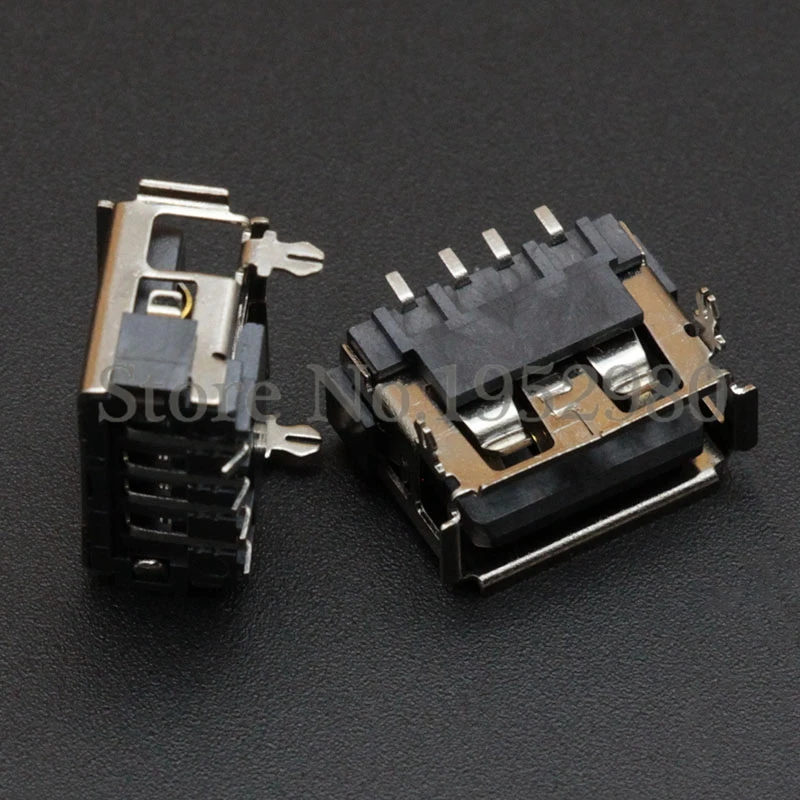 10 шт. разъем USB 2 0 Гнездо SMT передняя фута с полями мм высокий 4 контакта для