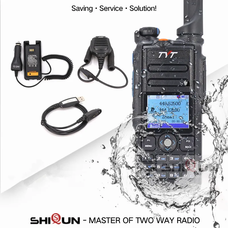 No GPS-see picture TYT DMR радио IP67 Wateroroof Dual Band иди и болтай Walkie Talkie “иди и MD- лучше, чем Baofeng DMR DM-8HX DM-5R DM-5R плюс gps радио IP67 DMR - Цвет: No GPS-see picture