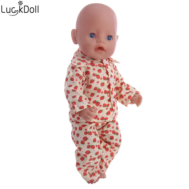 LUCKDOLL высокое качество Pajamats подходит 18 дюймов Американский 43 см Кукла одежда аксессуары, игрушки для девочек, поколение, подарок на день рождения