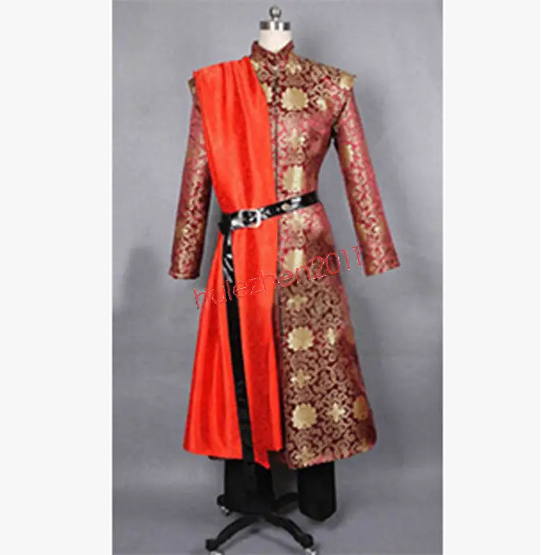 Мужской костюм для косплея King Prince Joffrey Baratheon COS средневековый наряд платье халат