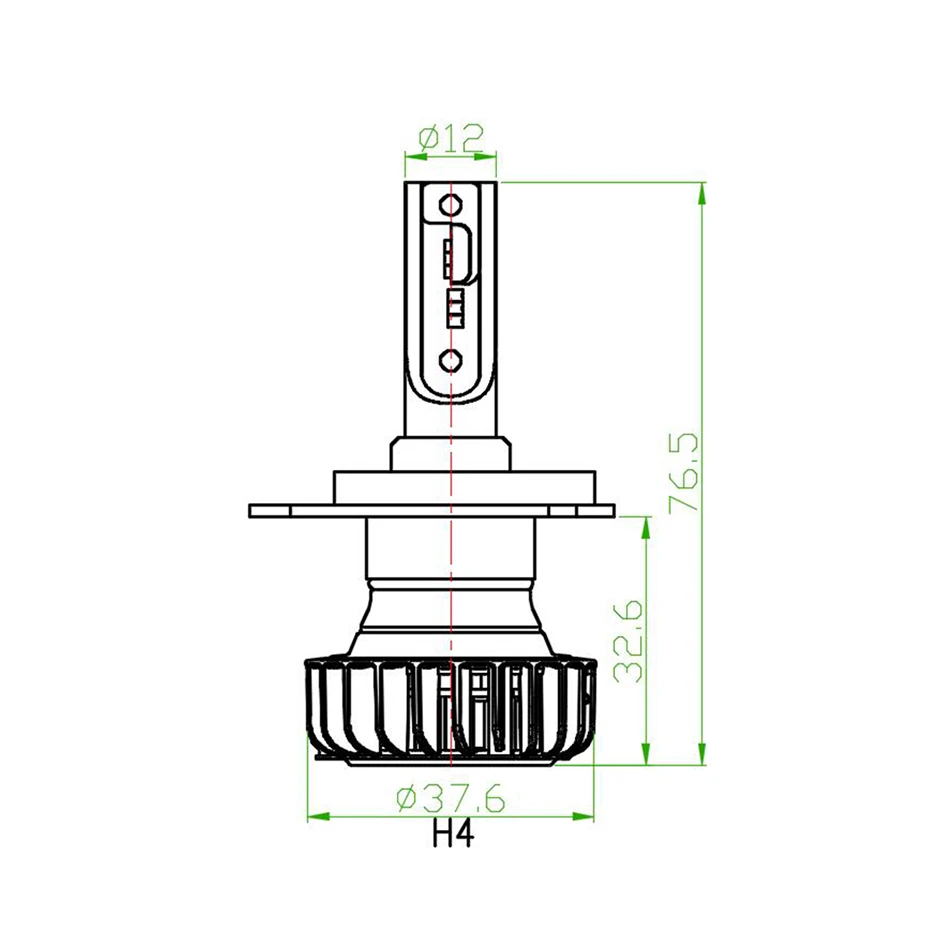 CNSUNNYLIGHT Car Headlight Bulb Lumileds Chip ZES LED H7 H4 H11 H8 9005 9006 H1 H3 880 H13 9004 9007 9900Lm White DC 12V 24V