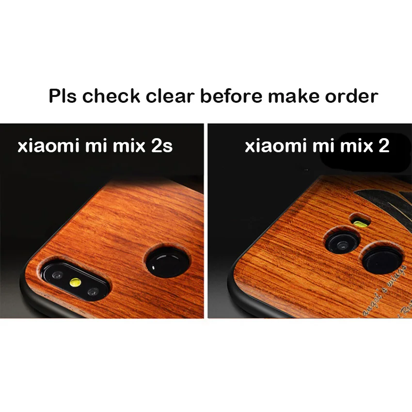 Чехол для Xiaomi mi mix 2s деревянный чехол с полным покрытием защитные аксессуары