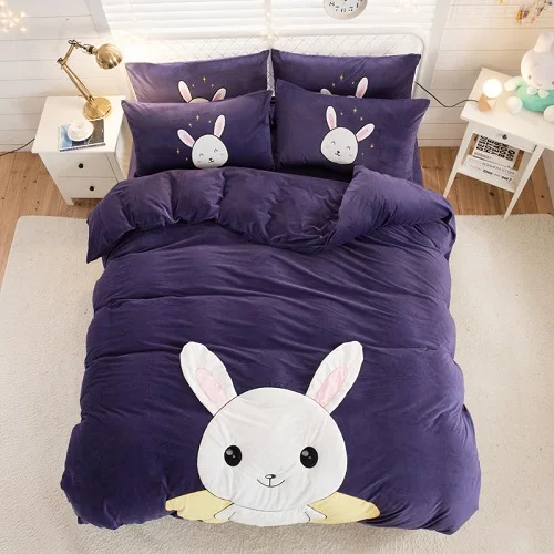 bedding set 6 Флисовый комплект постельного белья для детей, двуспальный, Королевский размер, простыня, пододеяльник, parrure de lit ropa de cama - Цвет: bedding set 6