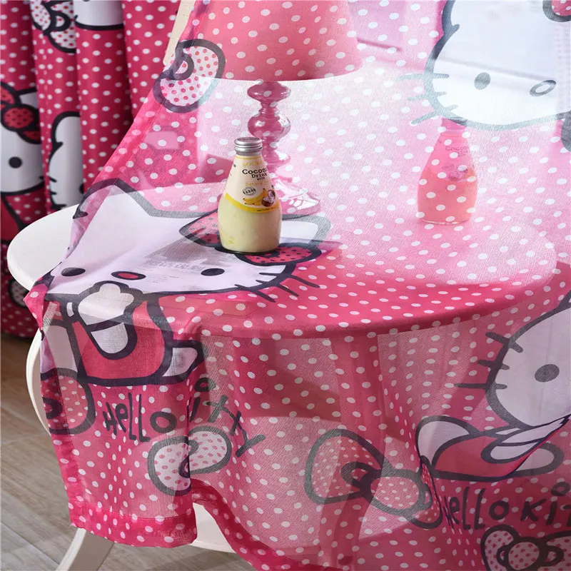 colour 2 Розовые занавески с принцессой hello kitty для девочек, занавески для ванной комнаты - Цвет: colour 2
