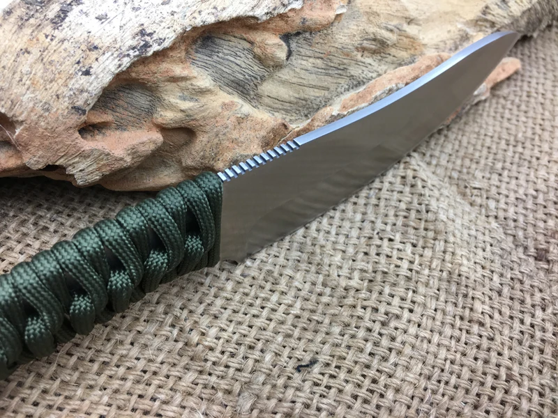 Лучшее качество 7CR17Mov лезвие боевой нож с фиксированным клинком веревка