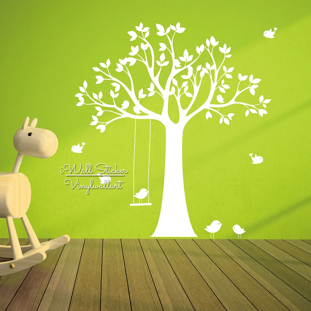Большое дерево стены Стикеры детские дерева настенные DIY Семья Настенный декор с