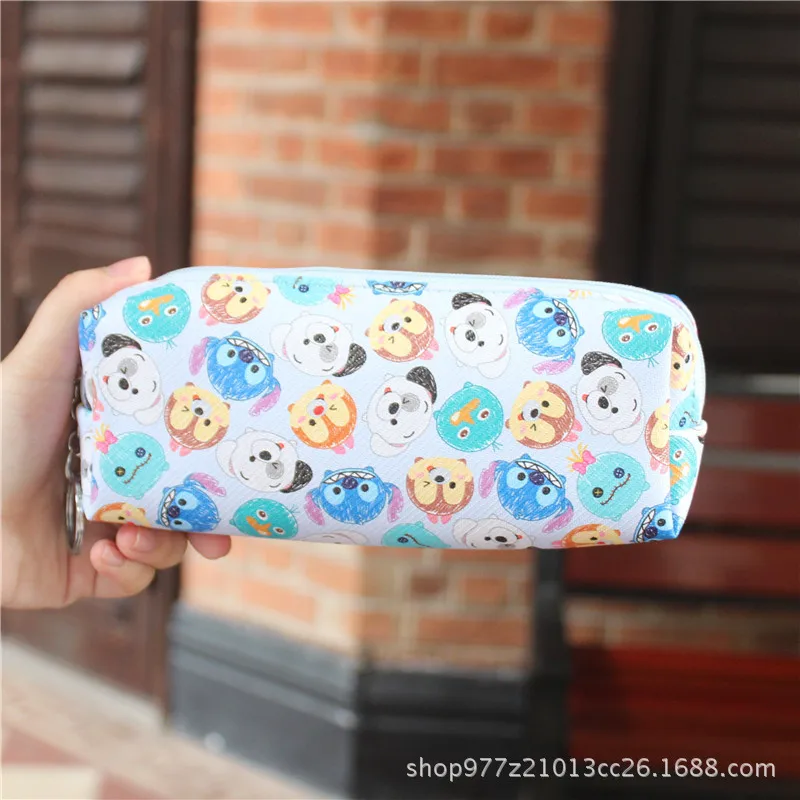 Disney Микки Мышь мультфильм портмоне кулон сумка пакет Минни бумажник дети девушка косметичка для хранения карандаш случае малыш - Цвет: Светло-желтый