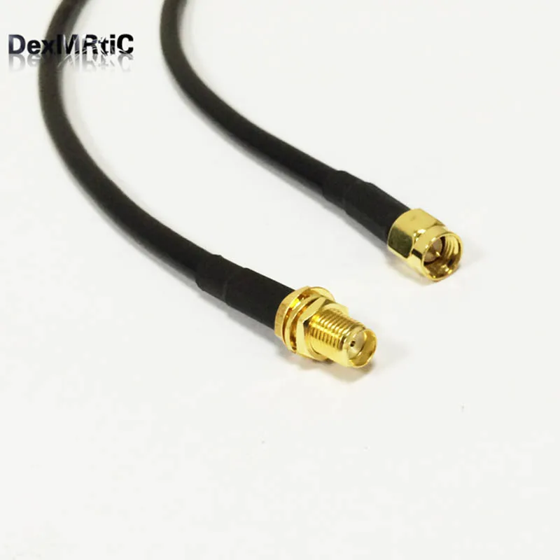 Wi Fi антенный кабель SMA штекер гнездо гайка переходник для пигтейлов/проводов 50 см
