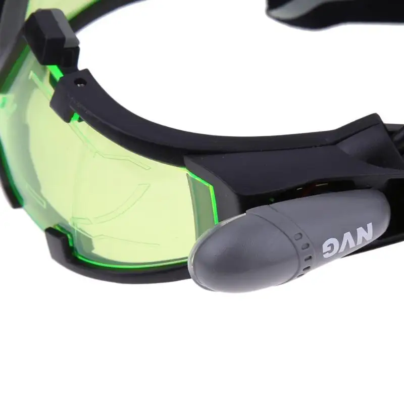 Регулируемые эластичные очки ночного видения, защитное стекло es Cool Green Len Eye Shield, светодиодный светильник Hunt wide vision
