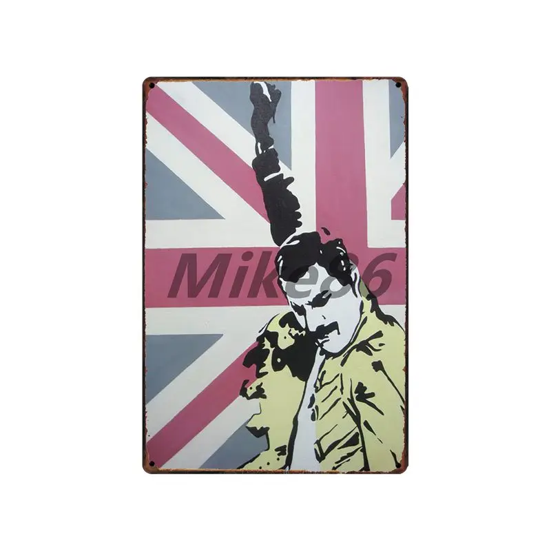 Музыкальный металлический знак Freddie mercury Mike86 настенный плакат на заказ