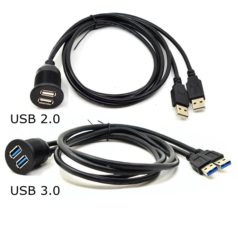 Удлинительный кабель с двумя портами USB 2 0 и 3 Папа мама|Кабели передачи данных| |