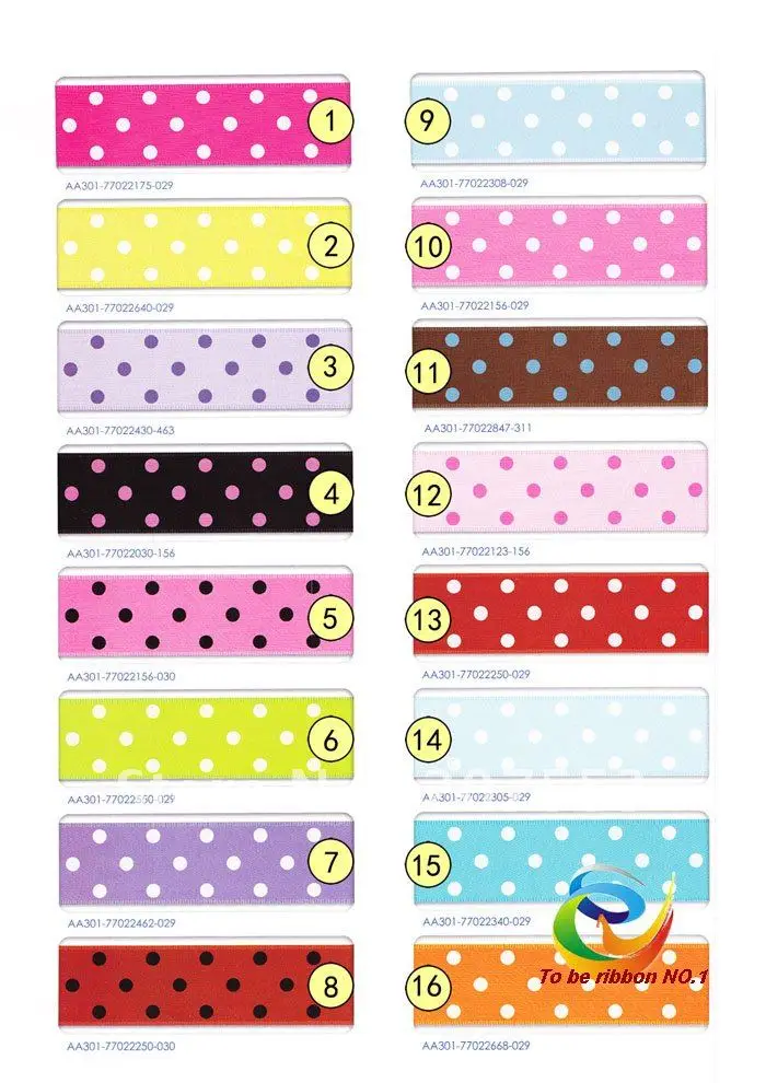 

100yards 7/8" 22mm Polka Dots Satin Ribbon Wedding Ribbon-Free Shipping