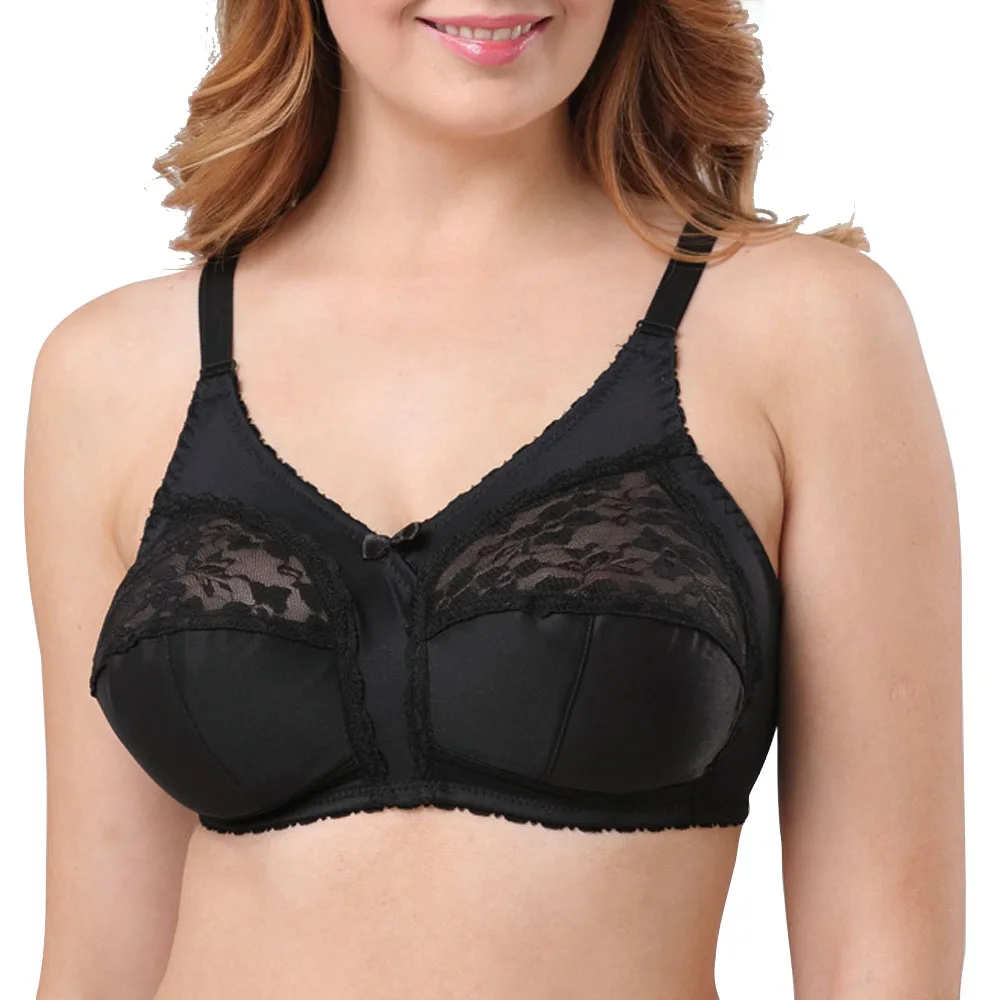 Бесшовный хлопковый бюстгальтер без подкладки дышащий Женский большого размера