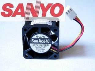 Для Sanyo 109P0412K3033 12V 0.55A 4 см 4028 большой объем воздуха двойной шарикоподшипник
