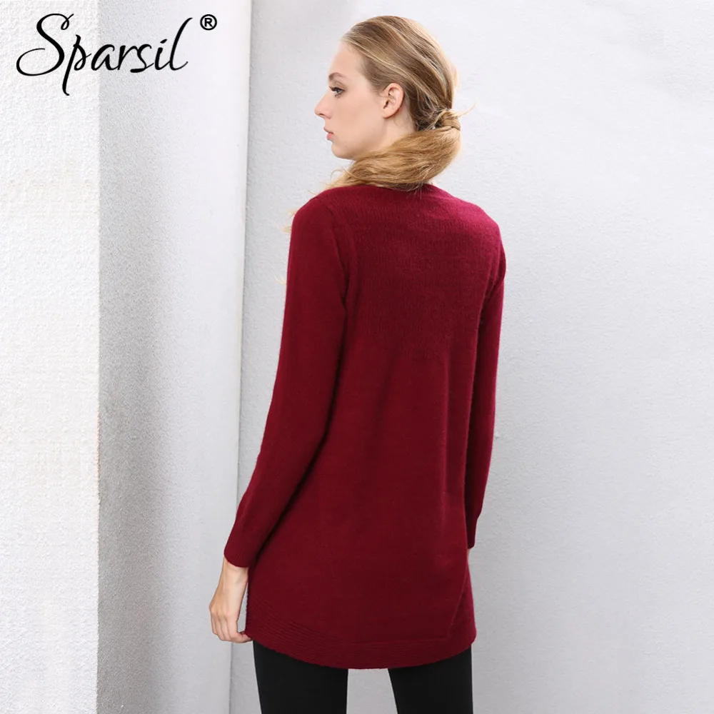 Sparsil женский новый чистый кашемир вязаный свитер шикарный с рюшами Полосатый