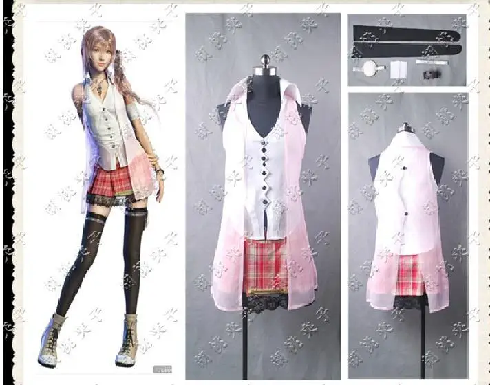 Final Fantasy XIII FF 13 Serah Farron костюмы для косплея|cosplay costume|final fantasy xiiifinal cosplay costume |