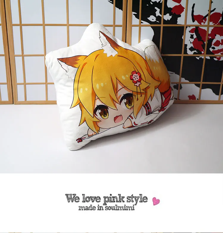 Полезная лиса Сенко-сан Плюшевая Игрушка Аниме Sewayaki Kitsune no Senko-san подушка кукла хвост для косплея 50 см в подарок