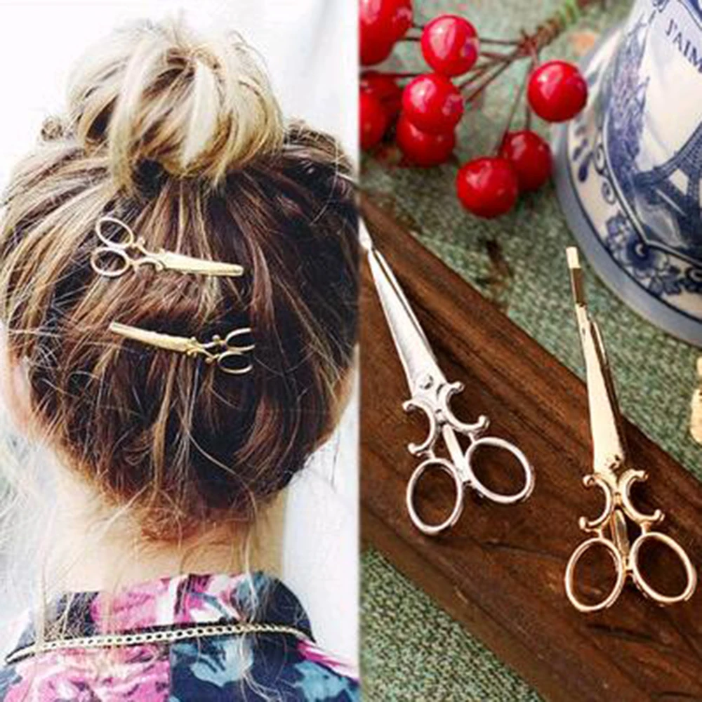 

IPARAM 1 pc Popular Women Lady Girls Scissors Shape Barrette Hair Clip Hairpin Hair Accessories Decorations Jewelry Gift