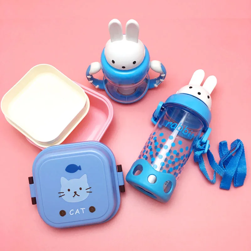 3 шт./компл. новый милый мультяшный двухуровневый Ланч бокс Bento Lunchbox детский