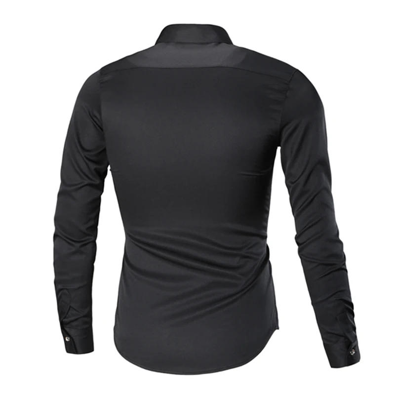 Мужская приталенная рубашка с длинным рукавом принтом орла|slim fit|printed men shirtfashion man