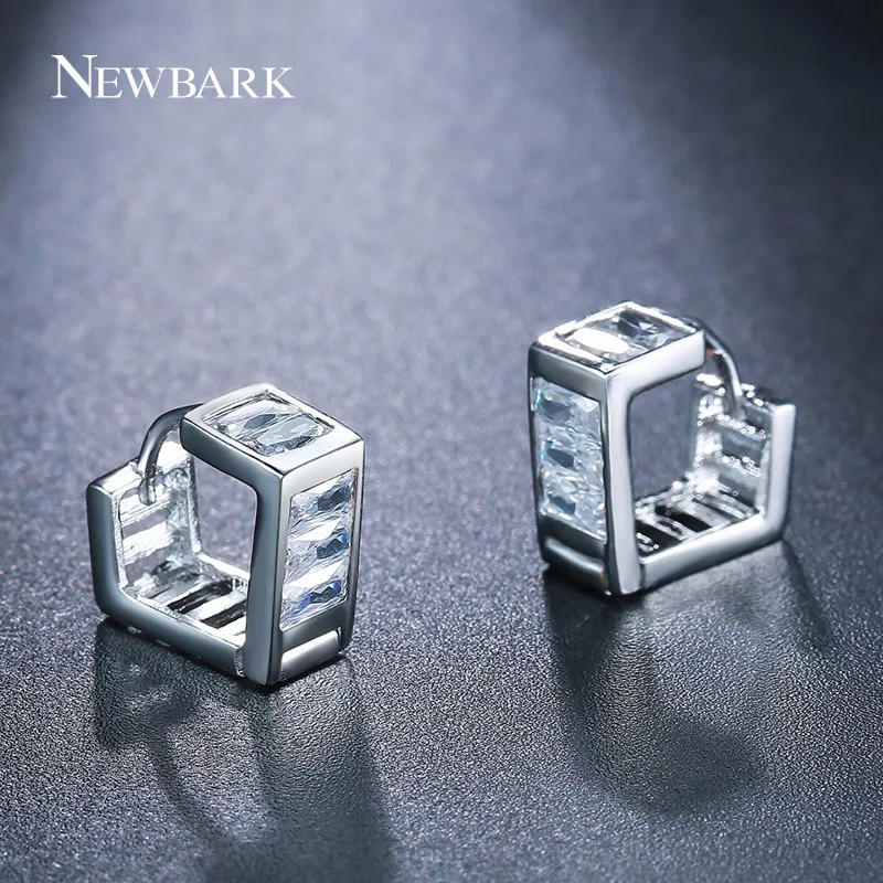 Newbark уникальный в форме сердца серьги обруча с миниатюрными CZ прекрасный Дизайн