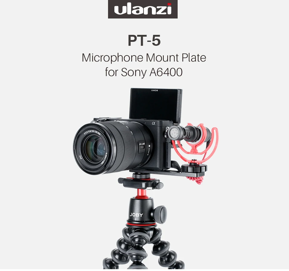 Ulanzi PT-5 Vlog крепление для микрофона адаптер удлиняющий порт для sony A6400 A6500 A6300 Vlog Grear крепление штатива с холодным башмаком