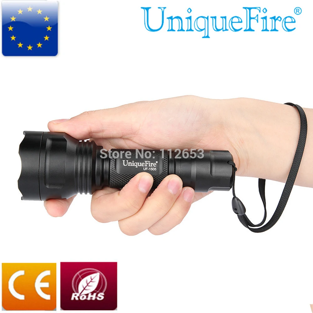 

UniqueFire Black MINI 1505 IR 850NM Zoomable 3 Modes Flashlight Infrared Night Vision Torch 38mm Convex Lens For Hunting
