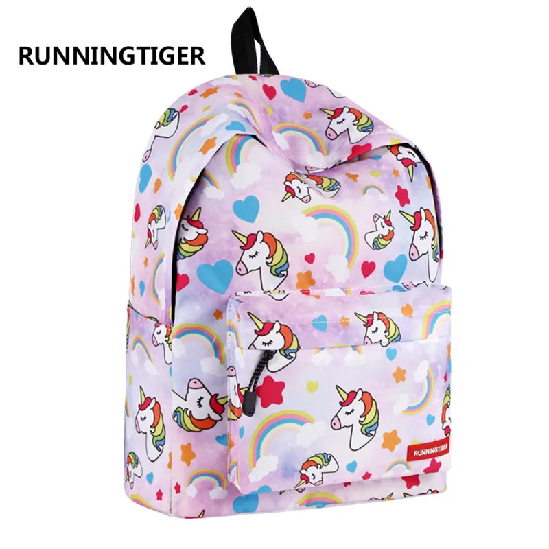 Новинка 2018 Сумка с единорогом детские школьные сумки рисунком для девочек