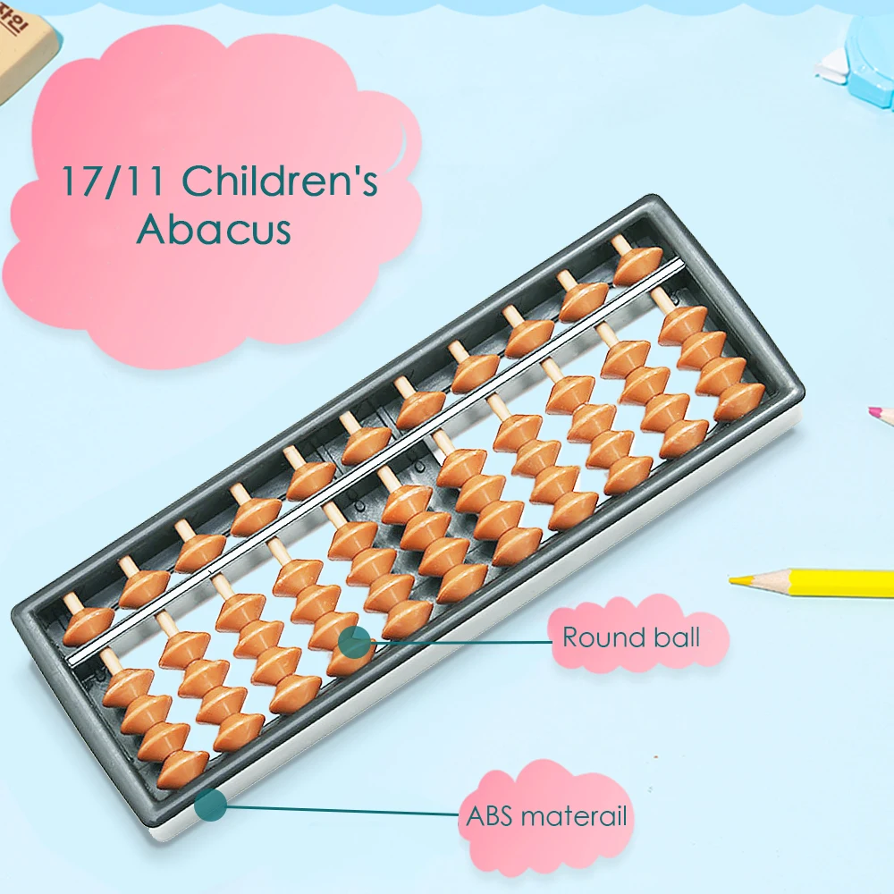 Математические Игрушки 17 или 11 цифр Abacus пластиковые бусины китайские традиционные развивающие игрушки детские школьные Обучающие приспособления инструмент для развития мозга