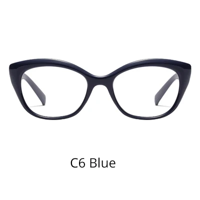 C6 Blue Ralferty оправа для оптических очков женские винтажные очки кошачий глаз прозрачные оправа с линзами при миопии красный F95154 - Цвет оправы: C6 Blue