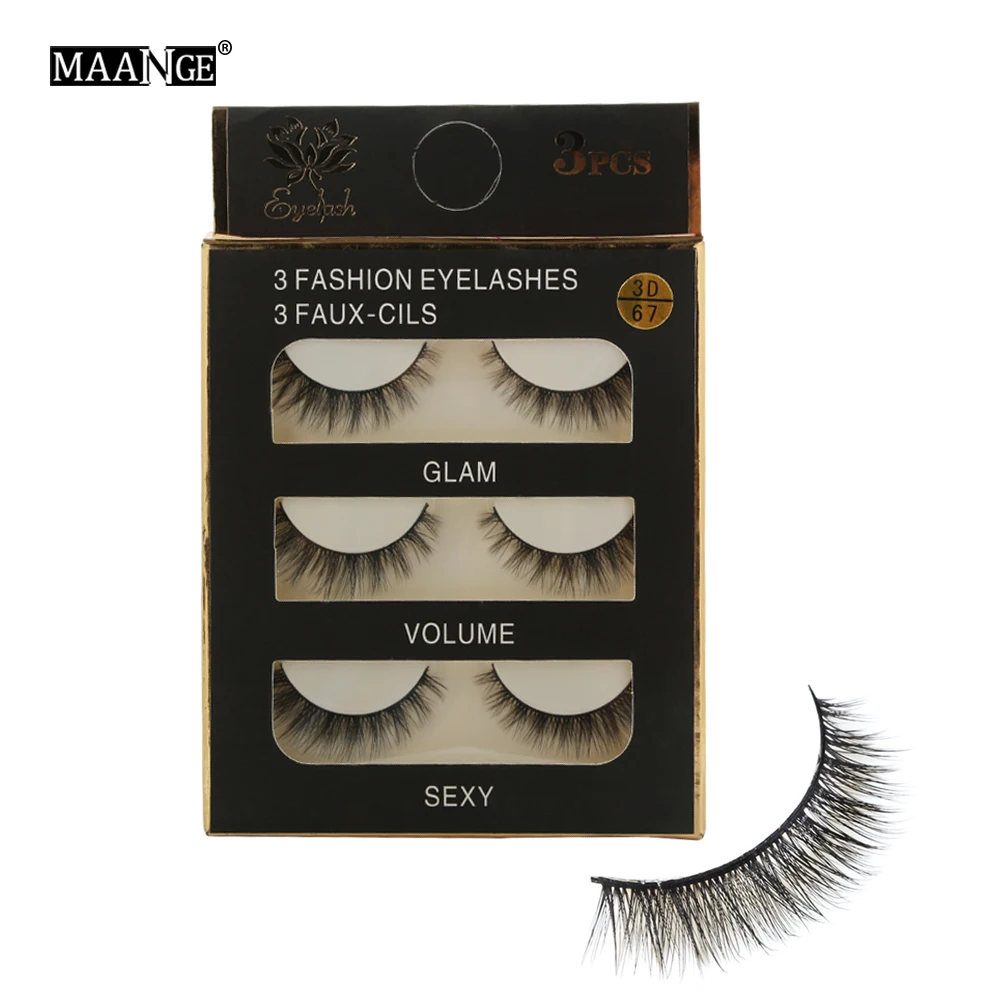 Женские норковые ресницы MAANGE объемные Длинные Накладные ручной работы для