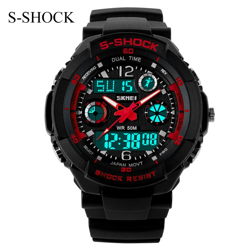 SKMEI 0931 мужская Кварцевые Цифровые Часы Мужчины Спортивные Relogio Masculino Relojes LED