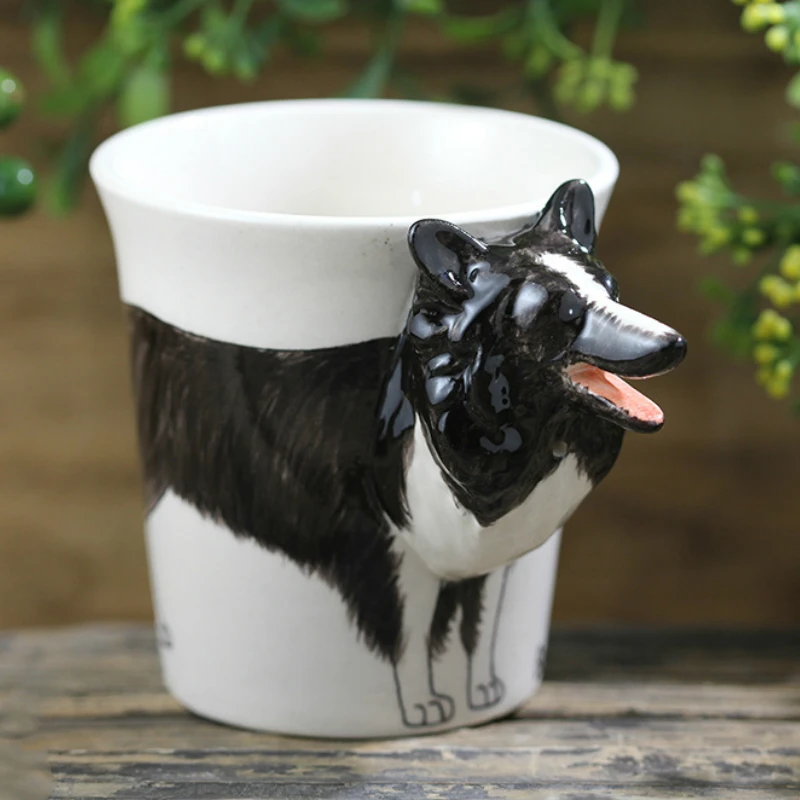 Border Collie кофейные кружки креативные чашки и кружка собака 3D мультяшная чашка