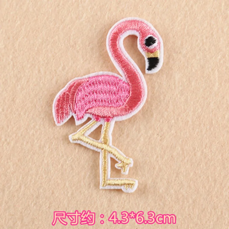 1 шт. красивые розовые пластыри фламинго нашивки с вышивкой утюгом для одежды