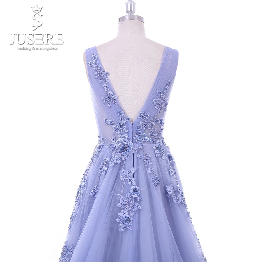 Robe De Soiree 3D цветок кружева Бисер сексуальным вырезом на спине и длинное вечернее