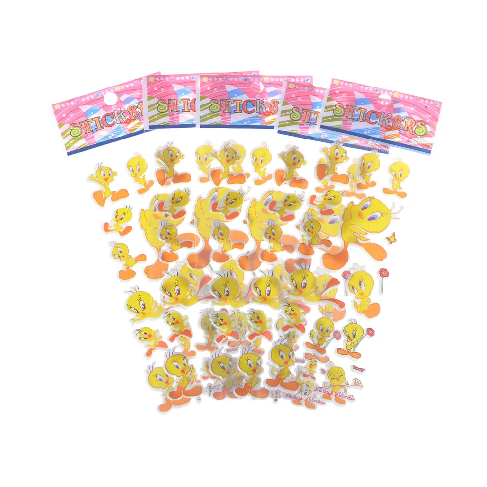 Красочные желтые утки Пузырьковые наклейки Переводные картинки для детей