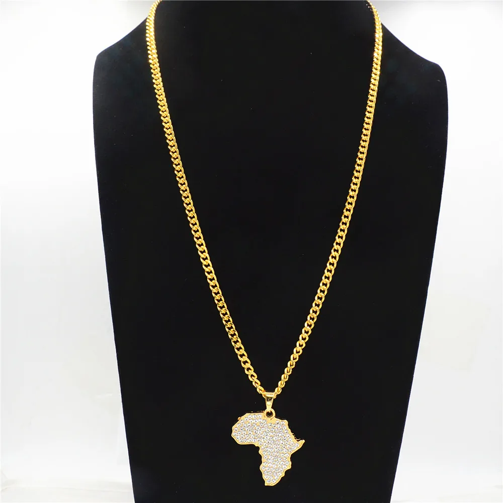 Женское Ожерелье Стразы подвеска золотого цвета с кристаллами и цепочка для