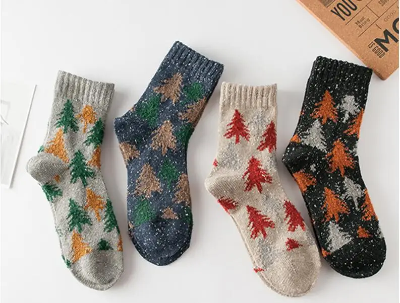 Women's Socks Lady Christmas Gift Fashion Winter Cute Female Christmas Tress Socks