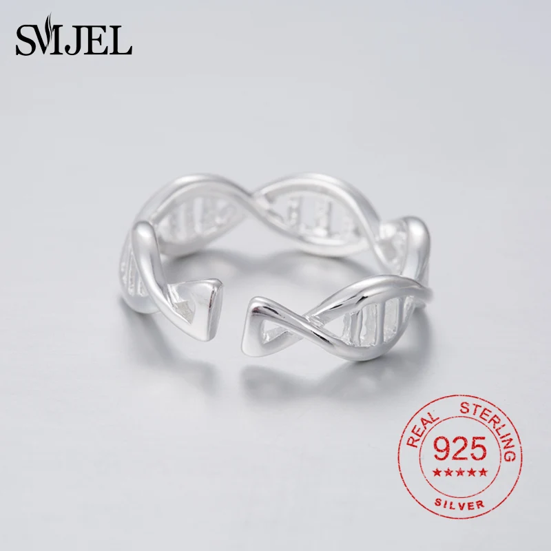 Женские Геометрические кольца SMJEL эффектные в форме спирали с кулоном виде