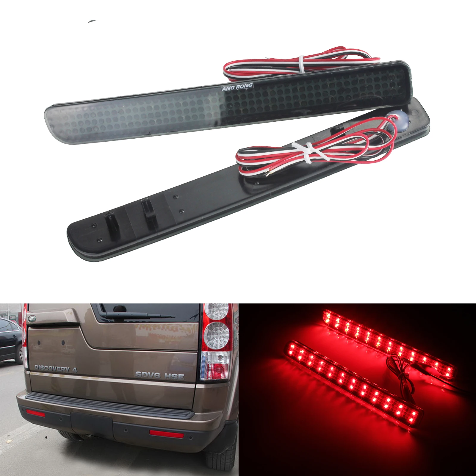 ANGRONG 2X SMD Светодиодный отражатель светильник него бампера для Discovery 3 4 LR3 LR4 Range Rover
