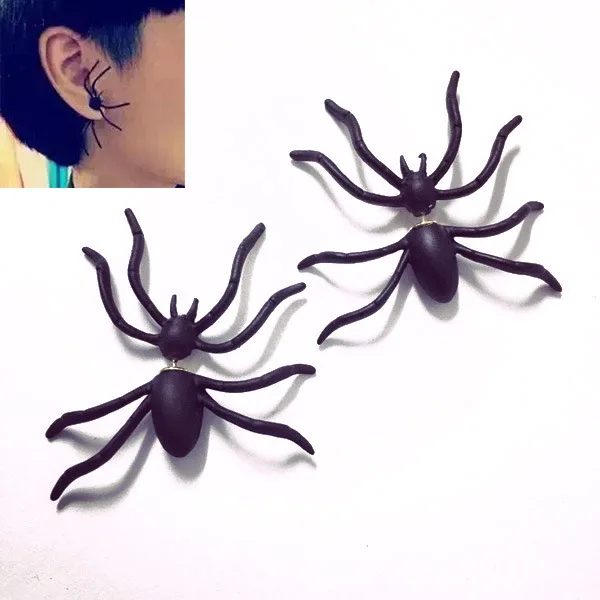 

3D animal earrings spider double earrings for women fashion jewelry aros brincos boucle d'oreille stud earing