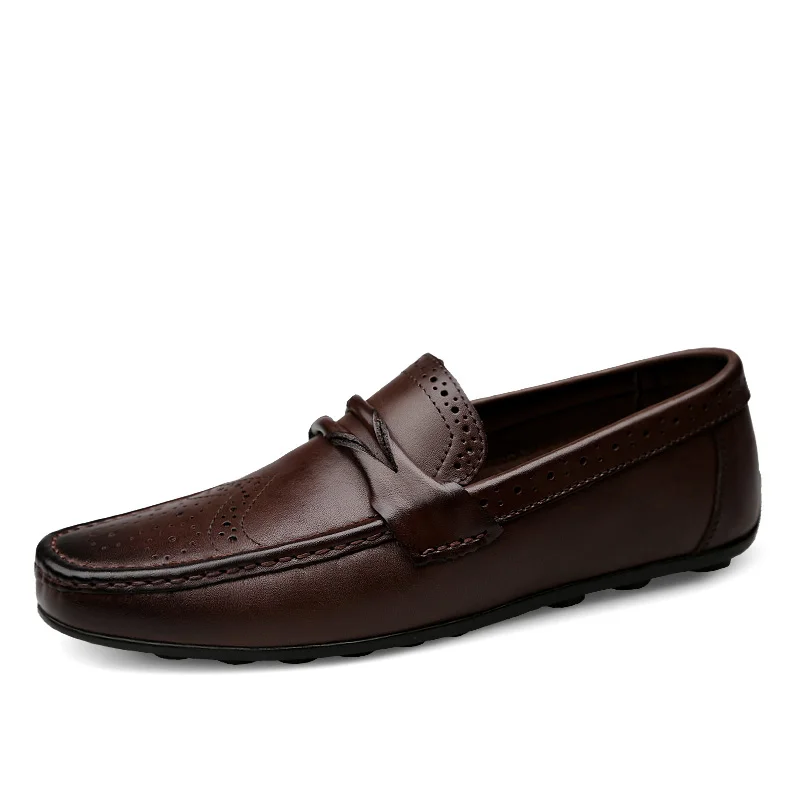 Size 36-47 Genuine Leather Men Shoes Top quality men casual shoes Comfortable Slip-On leather loafers | Обувь