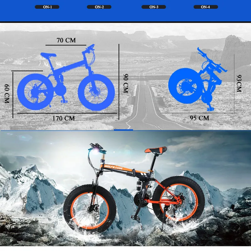 Высокое качество 20''x 4.0 складной Велосипеды 21 скорость фэтбайк дорожный мотоцикл жир велосипед с переменной скоростью велосипеда для различные дорожные условия