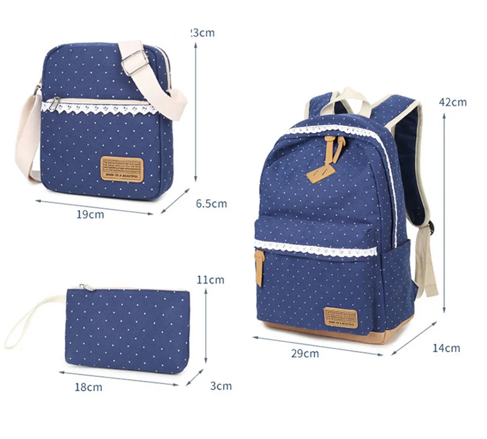 Новый дизайн 3 шт./компл. женский рюкзак модные школьные сумки для